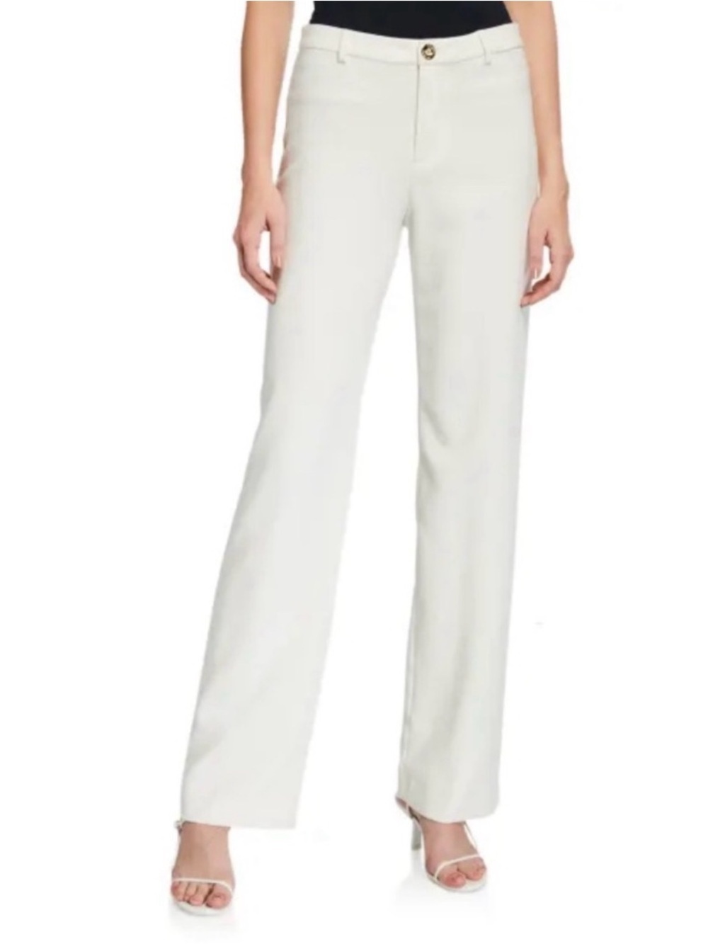 LILLY PULITZER 12 Old Money Elevated Basics Malorie High Rise Stretch Pant Ivory